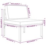 vidaXL Canapé central sectionnel avec coussins Aluminium Anthracite