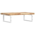 vidaXL Étagère de vasque murale acier et bois massif d'acacia