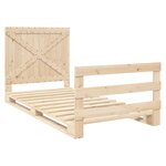 vidaXL Cadre de lit sans matelas avec tête de lit 100x200 cm