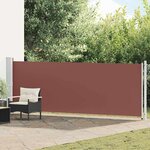 vidaXL Auvent latéral rétractable de patio 140x600 cm Marron