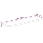 vidaXL Dessus de table 110x40x2 5cm bord vif bois massif manguier brut