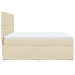 vidaXL Sommier à lattes de lit avec matelas Crème 180x200 cm Tissu