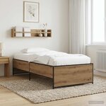 vidaXL Cadre de lit Chêne artisanal 80 x 200 cm Bois d'ingénierie