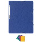 Chemise 3 rabats à élastiques carte lustrée 400g/m² A4 Coloris aléatoire EXACOMPTA