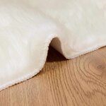 vidaXL Tapis en Peau de Mouton Synthétique Blanc 160 x 160 cm