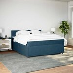 vidaXL Sommier à lattes de lit et matelas bleu 180x200 cm velours