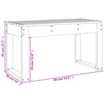 vidaXL Banc de jardin blanc 80x38x45 cm bois massif de pin