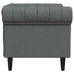 vidaXL Fauteuil Chesterfield Gris foncé 78.5 x 74.5 x 74.5 cm tissu