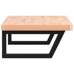 vidaXL Étagère de vasque murale acier et bois massif de hêtre