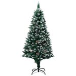 vidaXL Arbre de Noël artificiel pré-éclairé/boules pommes de pin 210cm