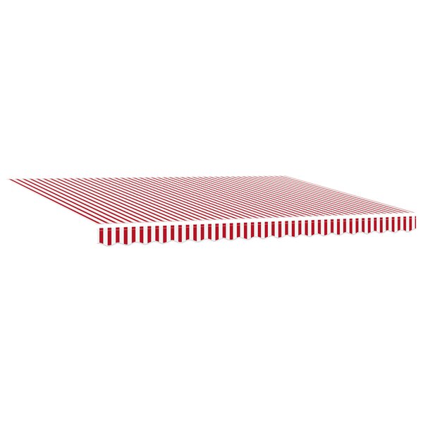 vidaXL Auvent Rétractable Manuel Rayé Rouge et Blanc 450x350 cm