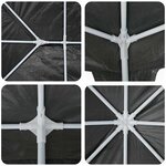 vidaXL Tente de fête Anthracite et blanc 400 x 400 x 266 cm