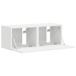 vidaXL Meuble TV mural 2 Pièces Blanc 60 x 31 x 29.5 cm Bois d'ingénierie