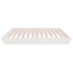 vidaXL Cadre de lit Blanc Bois massif 135x190 cm Double