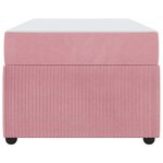 vidaXL Cadre de lit avec matelas avec matelas Rose 80 x 200 cm Velours