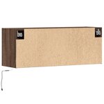 vidaXL Meuble TV mural avec lumières LED chêne marron 100x31x35 cm