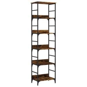 vidaXL Bibliothèque chêne fumé 50x33x188 5 cm bois d'ingénierie
