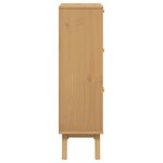 vidaXL Armoire à chaussures OLDEN gris et marron bois massif de pin