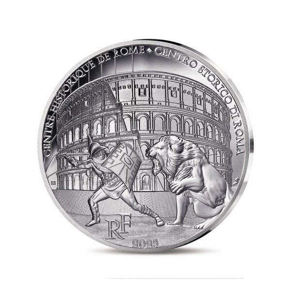 UNESCO - LE COLISÉE  CENTRE HISTORIQUE DE ROME  LES BIENS DU SAINT-SIÈGE - Monnaie de 10€ Argent