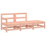 vidaXL Salon de jardin 3 Pièces bois massif douglas
