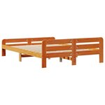 vidaXL Cadre de lit sans matelas cire marron 160x200cm bois pin massif