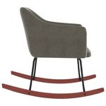 Vidaxl chaise à bascule gris foncé velours