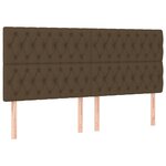 vidaXL Têtes de lit 4 Pièces Marron Foncé 100x7x78/88 cm Tissu