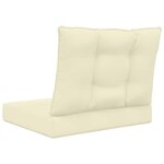 vidaXL Coussin de canapé d'extérieur 2 Pièces Crème Polyester