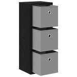 vidaXL Buffet avec tiroir Chêne noir 25 5 x 22 x 69 5 cm