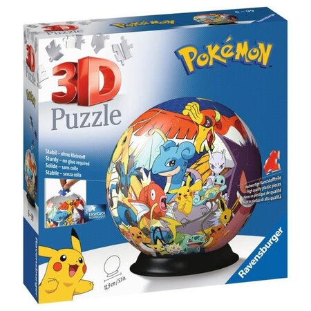 Pokémon puzzle 3d ball 72 pieces - ravensburger - puzzle enfant 3d sans  colle - des 6 ans - La Poste