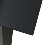 vidaXL Mobilier à dîner d'extérieur 9 Pièces Noir Verre et acier