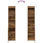 vidaXL Buffet haut 37 5x35x180 cm vieux bois bois d'ingénierie