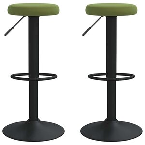 vidaXL Tabourets de bar lot de 2 vert clair velours