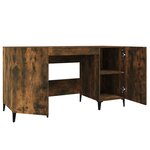 vidaXL Bureau Chêne fumé 140x50x75 cm Bois d'ingénierie