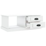 vidaXL Table basse blanc 90x50x35 cm bois d'ingénierie