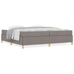 vidaXL Lit à ressorts avec matelas Taupe et blanc 200 x 200 cm tissu