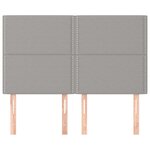 vidaXL Tête de lit Gris clair 144 x 5 x 118/128 cm Tissu