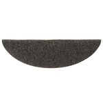 vidaXL Tapis d'escalier autocollants 30 pièces 56 x 17 x 3 cm Anthracite Demi-rond