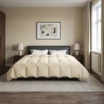 vidaXL Duvet d'hiver Matelassé Crème 240 x 260 cm Microfibre