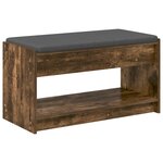 vidaXL Banc d'entrée avec coussin Chêne Fumé 83 x 38 x 45 cm