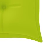 vidaXL Banc de jardin avec coussin vert vif 150 cm Bois de teck massif