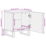 vidaXL Cabinets de Chevet 2 Pièces 40x33.5x46 cm Bois Massif de Manguier