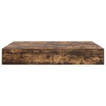 Cadre de lit de rangement vidaXL Chêne fumé 140x190 cm