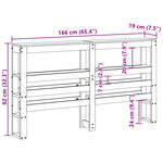 vidaXL Tête de lit avec étagères 160 cm bois massif de pin