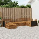 vidaXL Ensemble de canapés d'extérieur 6 Pièces Naturel
