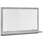 vidaXL Armoire à miroir de salle de bain gris béton bois d'ingénierie