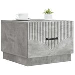 vidaXL Table basse Gris béton 49 x 50 x 37 cm Bois d'ingénierie
