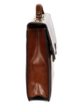 Cartable Hype  en cuir - KATANA - 1 soufflet - 38 cm - 63024-Marron