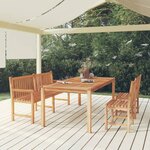 vidaXL Ensemble à manger de jardin 4 Pièces Bois de teck massif