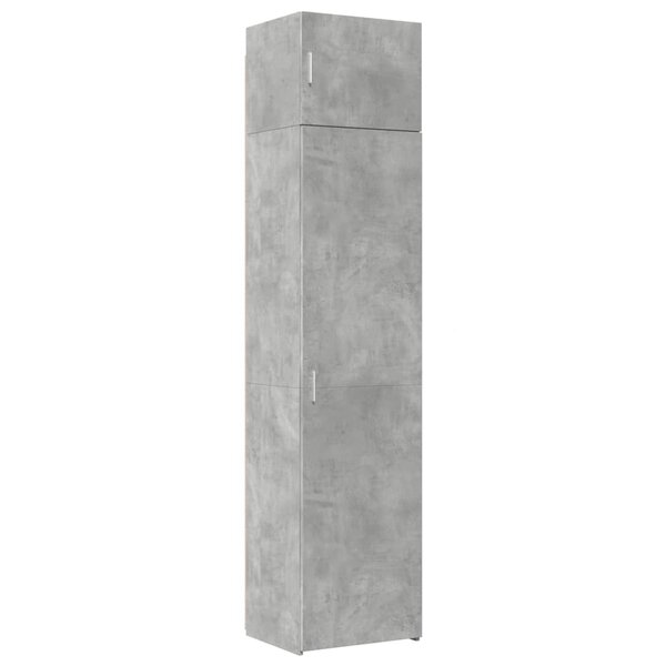 vidaXL Armoire de rangement mince gris béton 50x42 5x225 cm